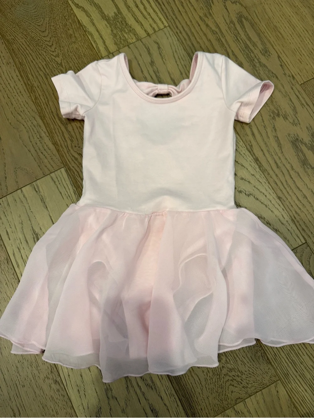 Stelle Girls Pink Ballet Leotard Dress Size 90 Dance Tutu Short Sleeve